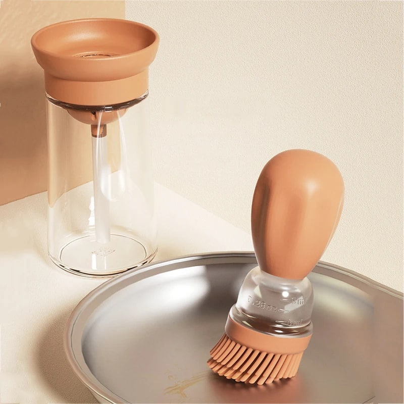 Quantitative Oil Basting Brush Bottle for BBQ Cooking and Baking, PEVA Plastic
