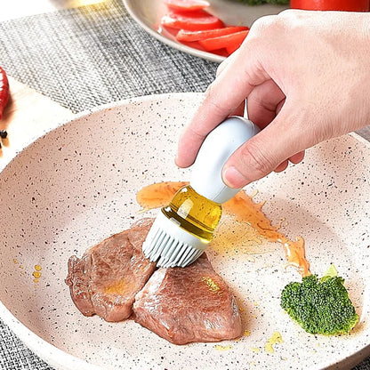 Quantitative Oil Basting Brush Bottle for BBQ Cooking and Baking, PEVA Plastic