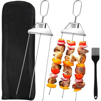 Telescopic BBQ Forks, Metal Roasting Sticks for Marshmallows and Sausages - 2pcs