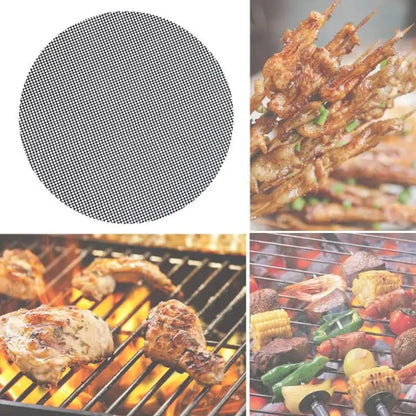 Cuttable High-Temperature Resistant Barbecue Grilling Mat Mesh, Food-Grade