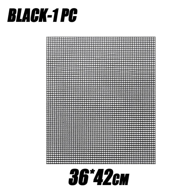 Cuttable High-Temperature Resistant Barbecue Grilling Mat Mesh, Food-Grade - BlackA-36cm-1Pcs