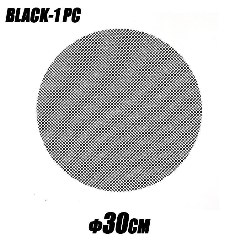 Cuttable High-Temperature Resistant Barbecue Grilling Mat Mesh, Food-Grade - BlackB-30cm-1Pcs