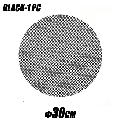 Cuttable High-Temperature Resistant Barbecue Grilling Mat Mesh, Food-Grade - BlackB-30cm-1Pcs
