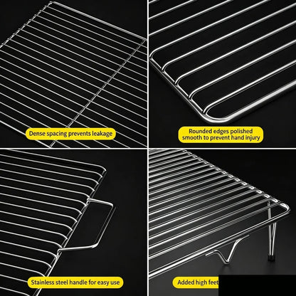 304 Stainless Steel Baking Cooling Rack and BBQ Grill Mesh, Multiple Sizes