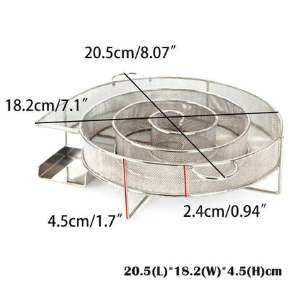 Metal Mesh Cold Smoke Generator Rack for Barbecue, Cooking and Baking