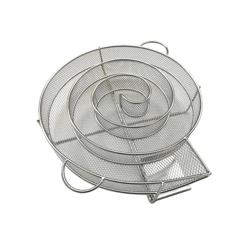 Metal Mesh Cold Smoke Generator Rack for Barbecue, Cooking and Baking - Circular