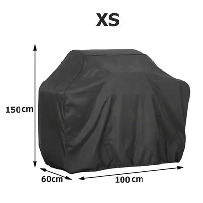 Outdoor BBQ Cover, Waterproof Plastic Grill Cover, Black or Grey, Multiple Sizes - black 60x100x150cm