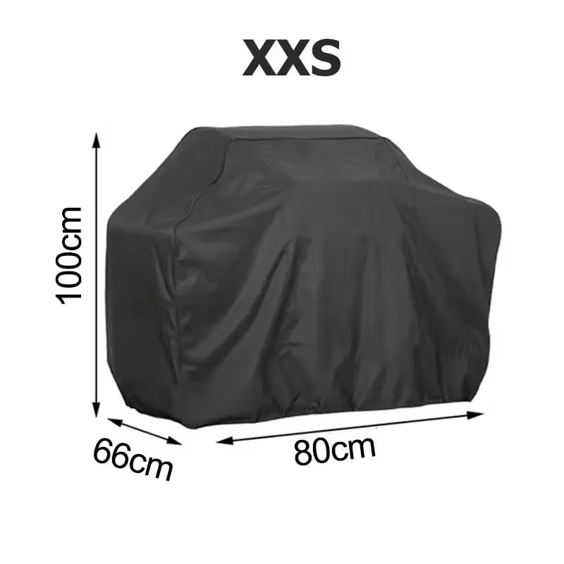 Outdoor BBQ Cover, Waterproof Plastic Grill Cover, Black or Grey, Multiple Sizes - black 66x80x100cm