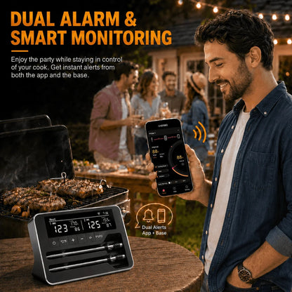 Xinsio Wireless Bluetooth Meat Thermometer with CHEFBBQ App, 1 or 2 Probes