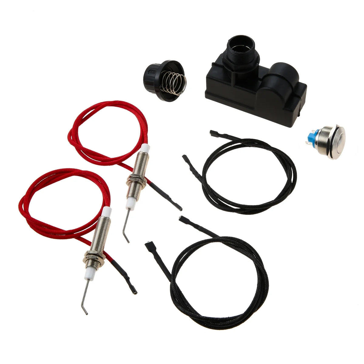 Gas Grill Igniter Kit with Push-Button Switch, AA Battery and 2 Electrodes