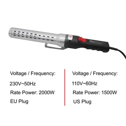 Electric Charcoal Lighter 2000W, 230V UK Plug, 26cm Aluminium Alloy Tube