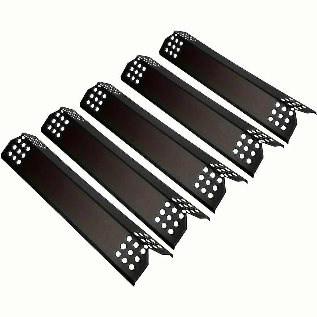 14.6 Inch Porcelain Steel Grill Heat Plates, Burner Covers, 3/4/5 Pack - 5pcs