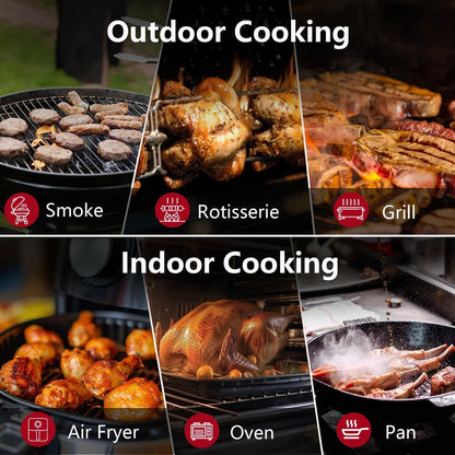 Wireless Meat Thermometer BF-60 with Bluetooth App, HD Display and Waterproof Probe