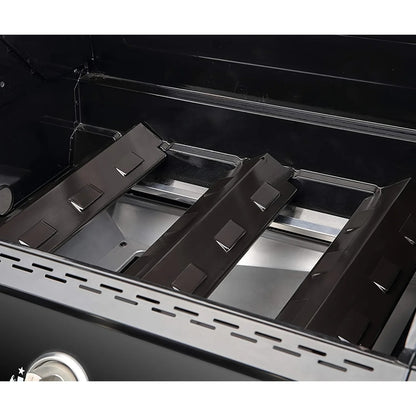 14.6in Grill Heat Plates, Porcelain Steel Burner Covers, 37 x 11cm