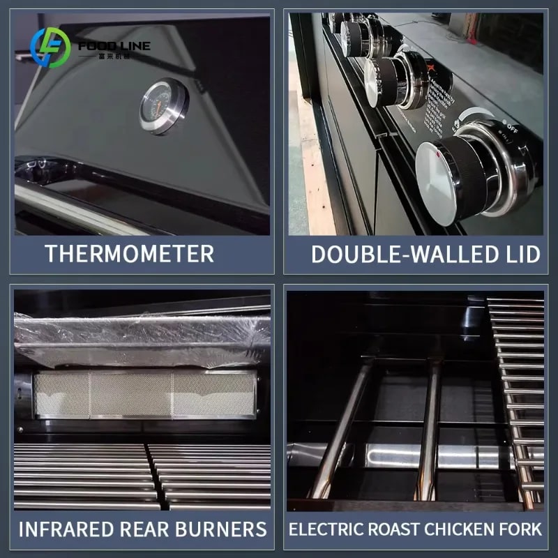 FOODLINE Modular Outdoor Kitchen Cabinet Shelter, Stainless Steel, Custom Layout