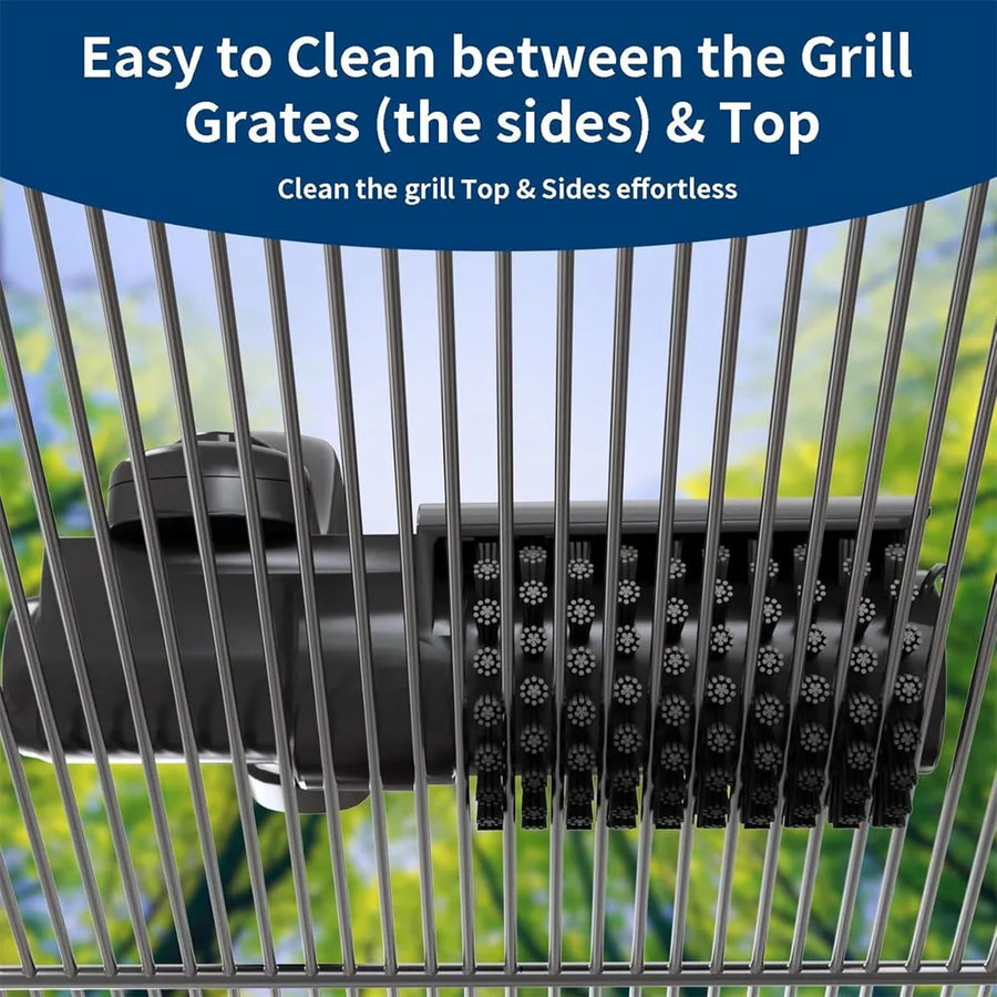 Electric BBQ Grill Brush, Bristle-Free Metal Cleaner, 2600mAh USB Rechargeable