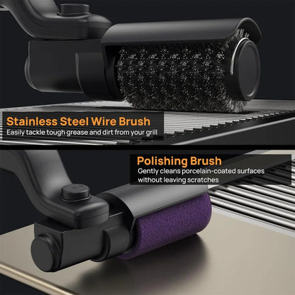 Electric BBQ Grill Brush, Bristle-Free Metal Cleaner, 2600mAh USB Rechargeable