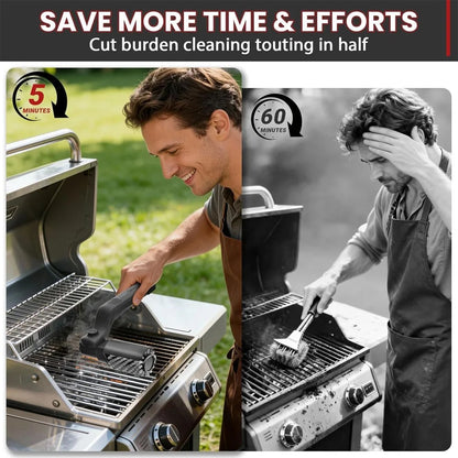 Electric BBQ Grill Brush, Bristle-Free Metal Cleaner, 2600mAh USB Rechargeable