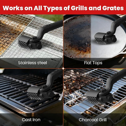 Electric BBQ Grill Brush, Bristle-Free Metal Cleaner, 2600mAh USB Rechargeable