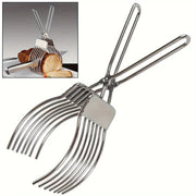 Stainless Steel Meat Slicing Tongs and BBQ Serving Tool, 28cm