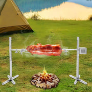 53in Metal Grill Rotisserie Spit Kit with Motorised Rotisserie Assembly