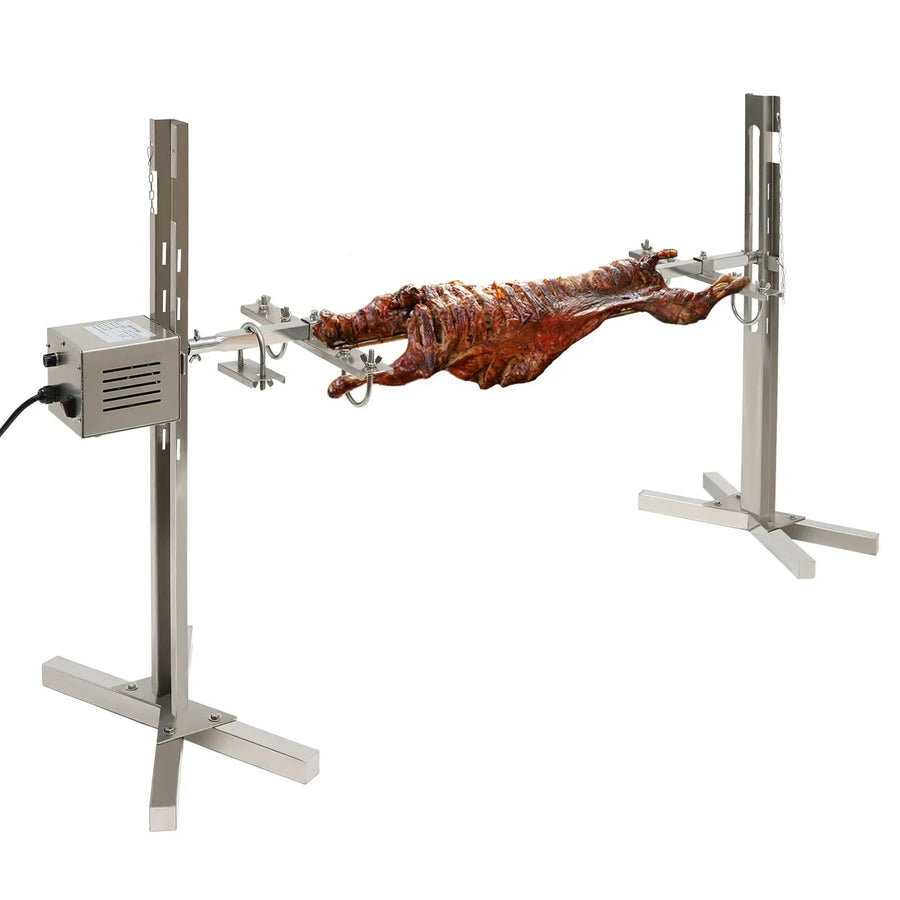 53in Stainless Steel Electric BBQ Rotisserie, 40kg Load, UK Plug