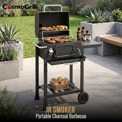 bbqdeals CosmoGrill Jr Smoker Charcoal BBQ with 43cm Grilling Area,