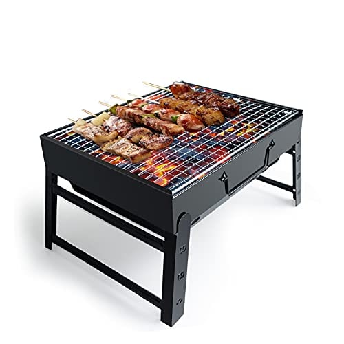 Kizmyee Portable Folding Charcoal Barbecue Grill, Black, TL-372 - Model:TL-372