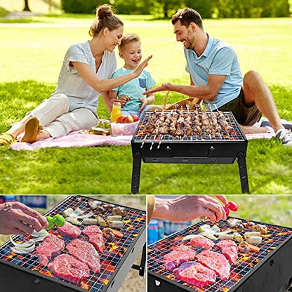 Kizmyee Portable Folding Charcoal Barbecue Grill, Black, TL-372