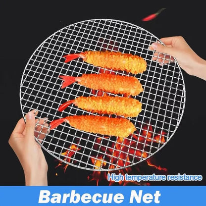 Round Iron BBQ Grill Rack, Reusable Cooking Grate, 24-40cm