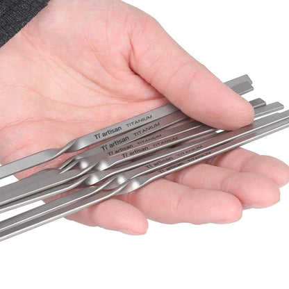 Metal BBQ Skewers, 30cm or 40cm, 2mm Thick Long-Handle Kebab Sticks