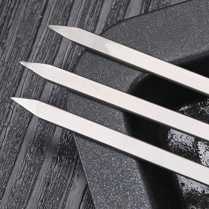 Metal BBQ Skewers, 30cm or 40cm, 2mm Thick Long-Handle Kebab Sticks
