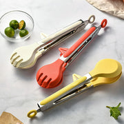 Stainless Steel Food Tongs, 253 x 60 mm, BBQ, Kitchen & Camping