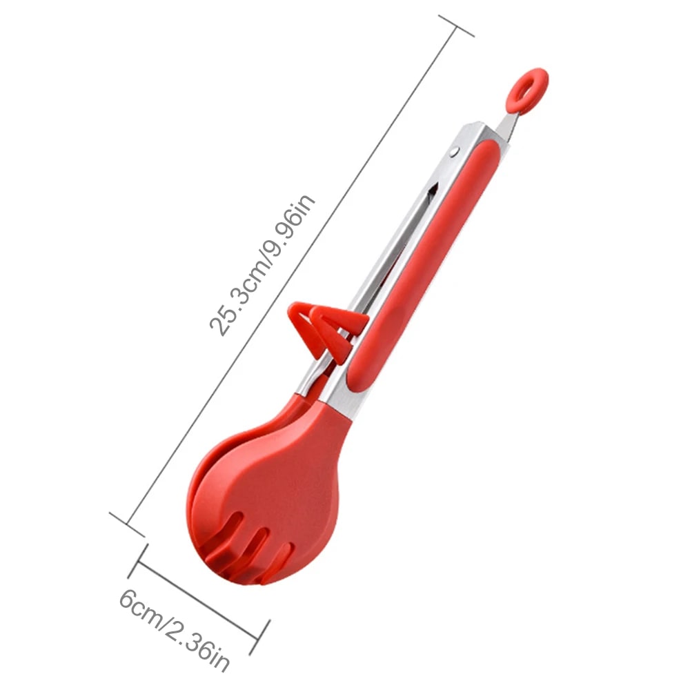 Stainless Steel Food Tongs, 253 x 60 mm, BBQ, Kitchen & Camping