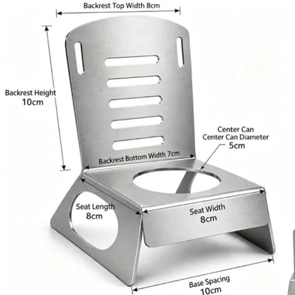 Stainless Steel BBQ Grill Stand and Skewer Holder Rack for Charcoal Grills