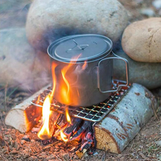 Stainless Steel Camping Grill Grate, Round or Square, 13cm