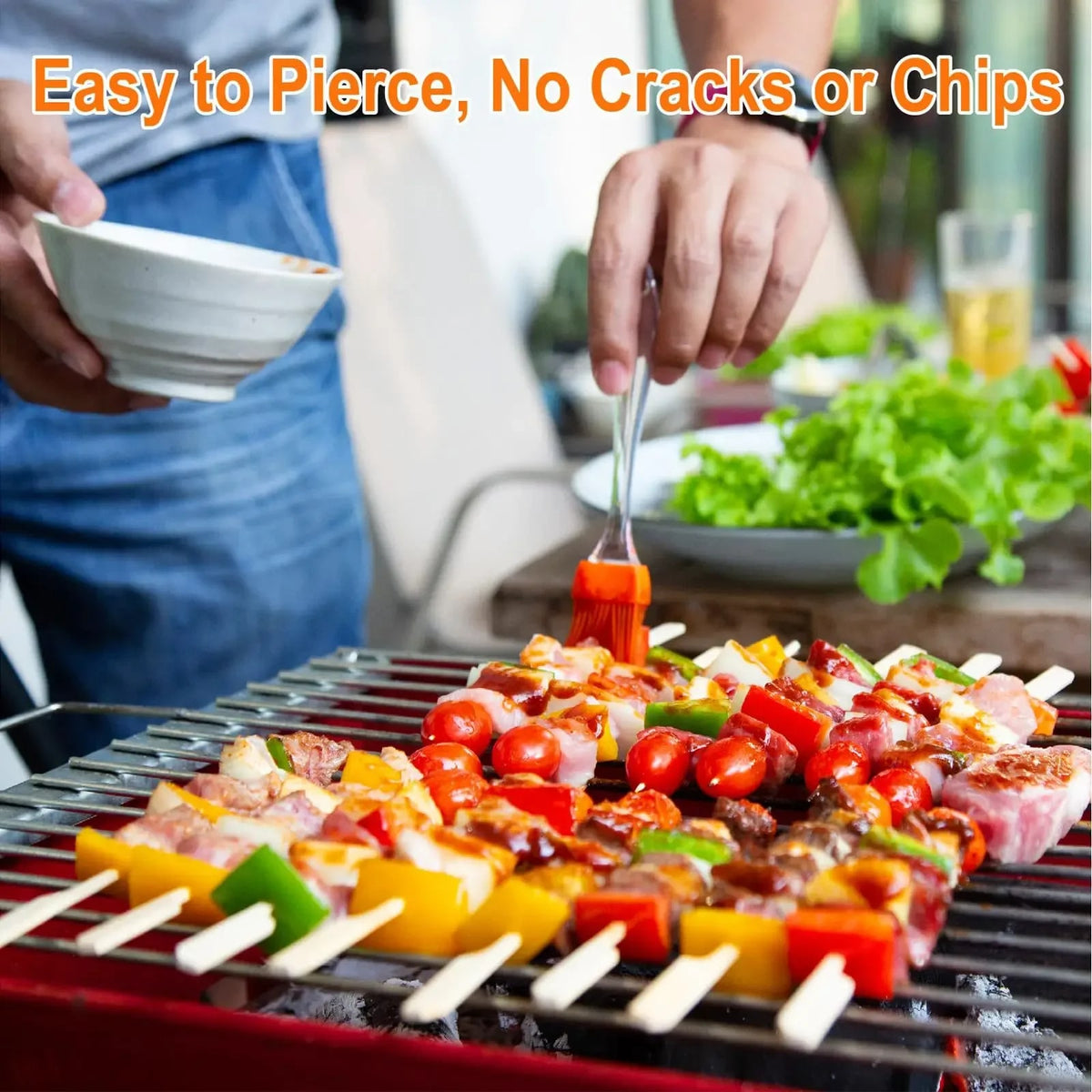 Bamboo BBQ Skewers, Paddle Handle, 9-30cm, 100 Pack