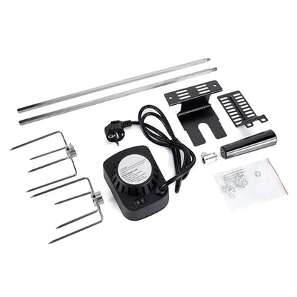 Electric BBQ Rotisserie Kit A25F with Metal Spit Rods and Meat Forks