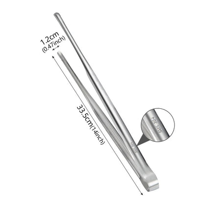 Stainless Steel BBQ Tongs with Serrated Tips, 7, 9, 12 or 14 Inch - 14inch