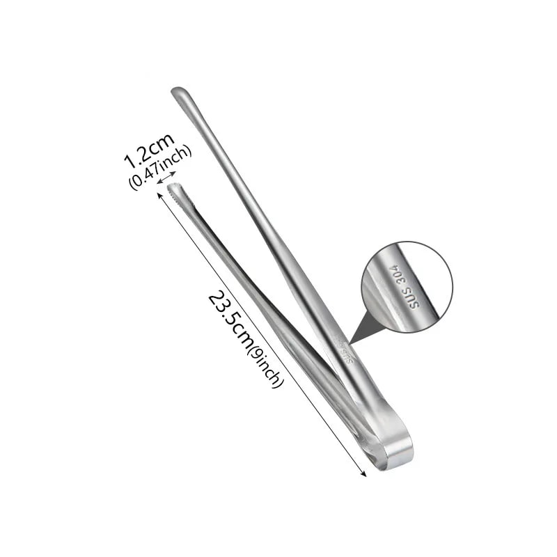 Stainless Steel BBQ Tongs with Serrated Tips, 7, 9, 12 or 14 Inch - 9inch