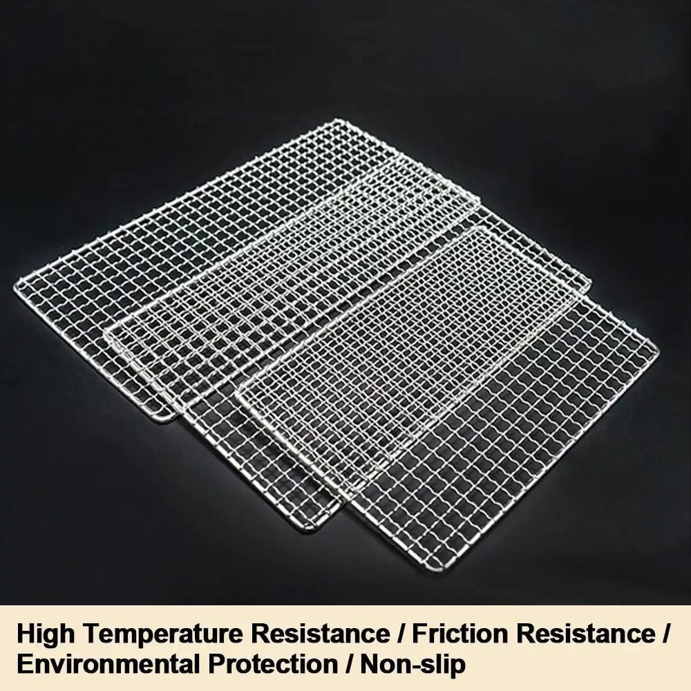 Reusable Iron Wire BBQ Grill Rack, Square Cooking Grate, Multiple Sizes