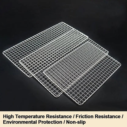 Reusable Iron Wire BBQ Grill Rack, Square Cooking Grate, Multiple Sizes