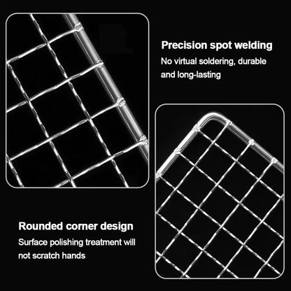 Reusable Iron Wire BBQ Grill Rack, Square Cooking Grate, Multiple Sizes