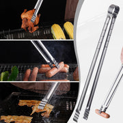 45cm Metal BBQ Tongs with Long Handle and Serrated Grips