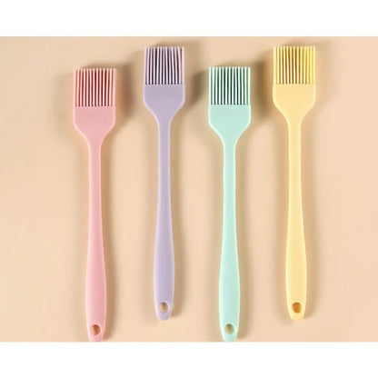 Silicone Basting Brush and Spatula Set for Baking, Cooking and BBQ - brush 4pc mixing