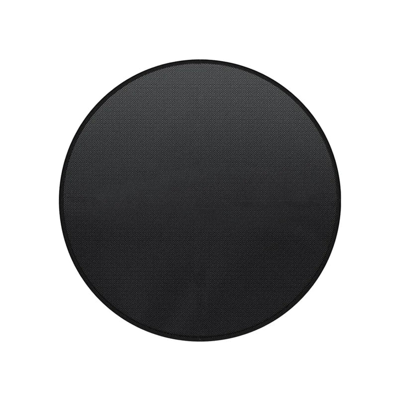 20-Inch Black Fire Pit Mat, Silicone-Coated Fibreglass, for Round Fire Pits and BBQs