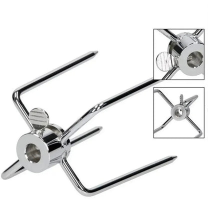 304 Stainless Steel Rotisserie Meat Forks for Round Spit Rods, 1 or 2 Pack