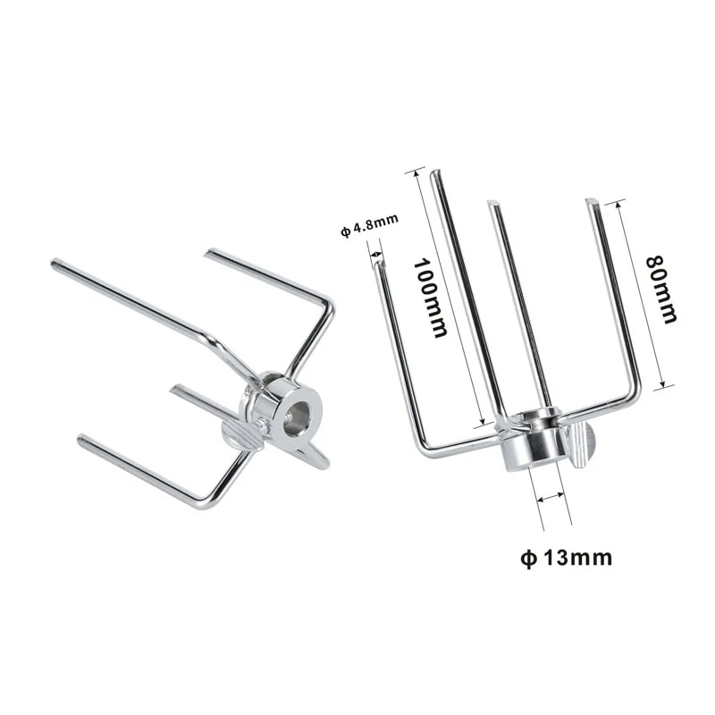 304 Stainless Steel Rotisserie Meat Forks for Round Spit Rods, 1 or 2 Pack - D-2pcs