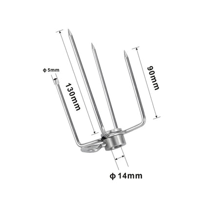 304 Stainless Steel Rotisserie Meat Forks for Round Spit Rods, 1 or 2 Pack - C-1pcs