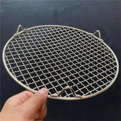 22.5cm Stainless Steel Round Barbecue Grill Mesh with Raised Stand
